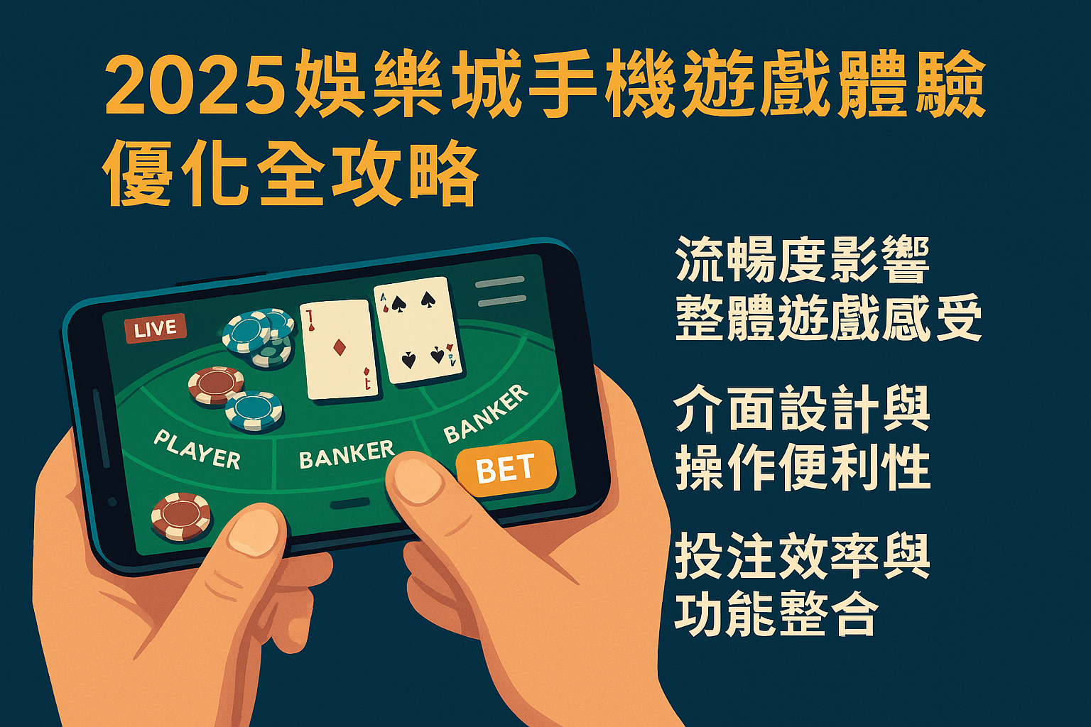 2025 年娛樂城手機遊戲體驗優化指南,提升流暢度、介面設計與投注效率