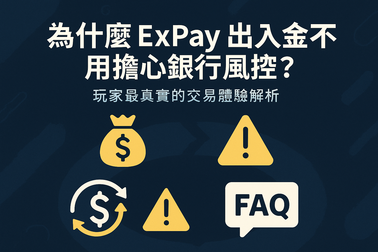 ExPay 出入金不受銀行風控影響示意圖