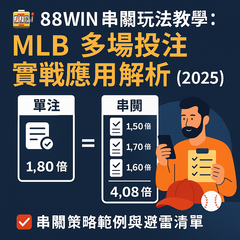 usdt 串關投注教學封面圖|MLB 串關玩法與實戰應用分析(2025)